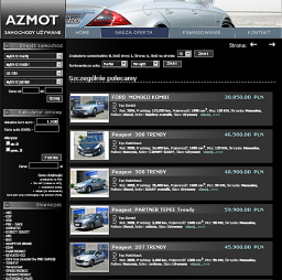 Azmot - katalog samochdów - lista